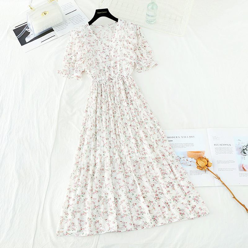 The new waist is slim, and the long skirt fairy is super fairy  4661