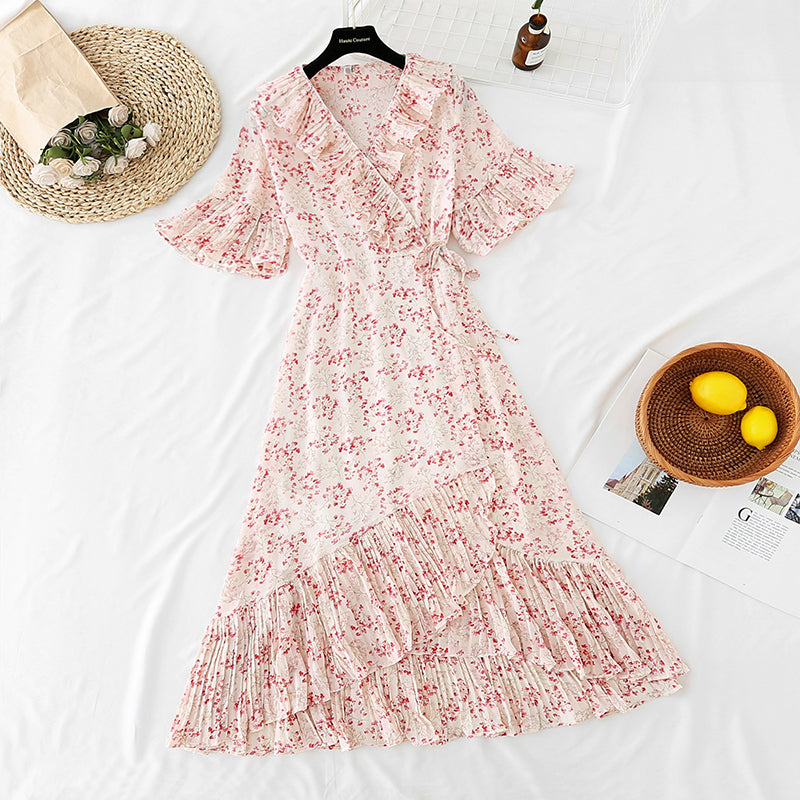 The new one-piece Ruffle Skirt shows thin temperament by closing the waist  4662