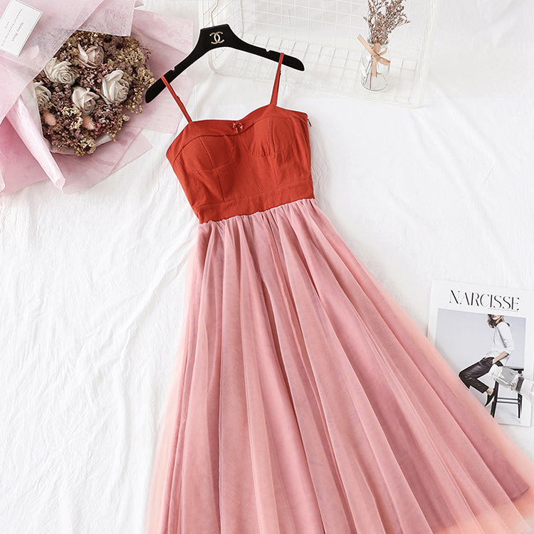 Super xiansen retro wisdom smoked French Platycodon skirt  4102