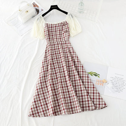Improved cheongsam dress with slim waist  4189