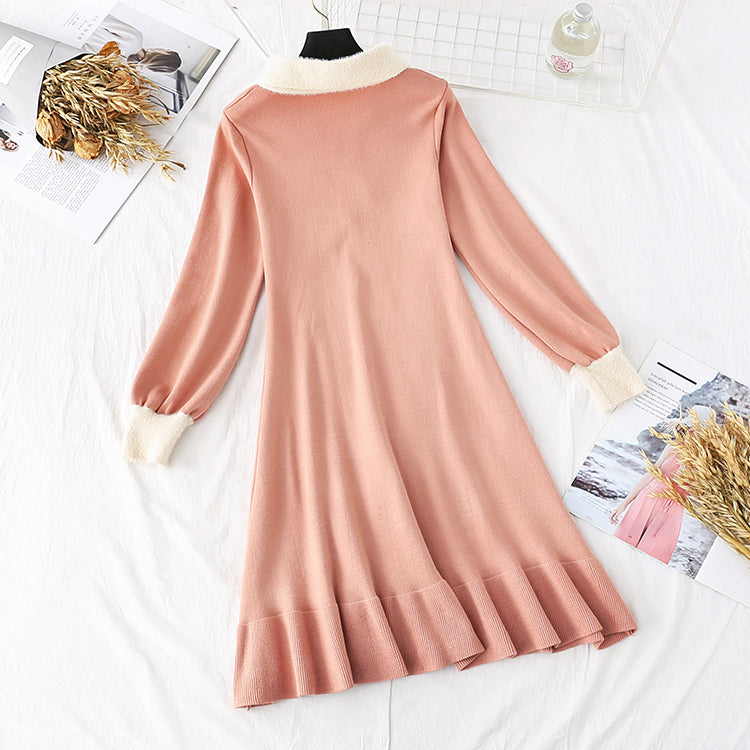 New French first love skirt retro super fairy small fragrance A-shaped skirt  4495