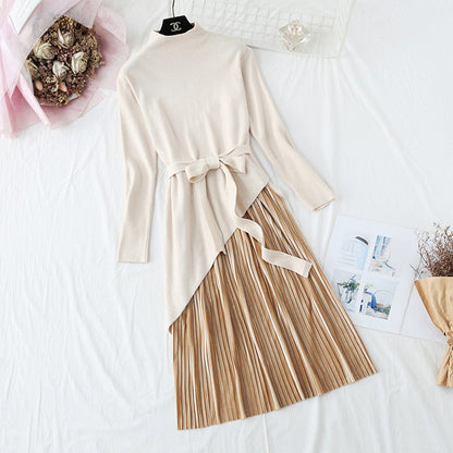 New beveled sweater + velvet skirt  4468