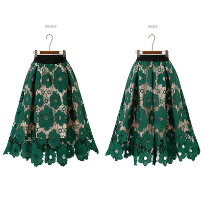 Fashion lace skirt, A-line short skirt  3630
