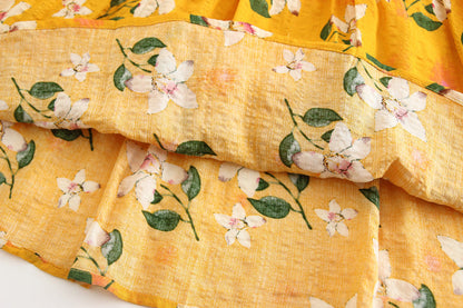 New, little fresh temperament skirt, flower fairy A-line skirt  3572