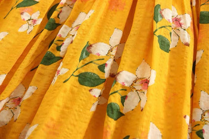 New, little fresh temperament skirt, flower fairy A-line skirt  3572