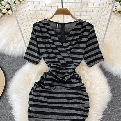 Sexy V Neck Short Dress Fashion Dress P295