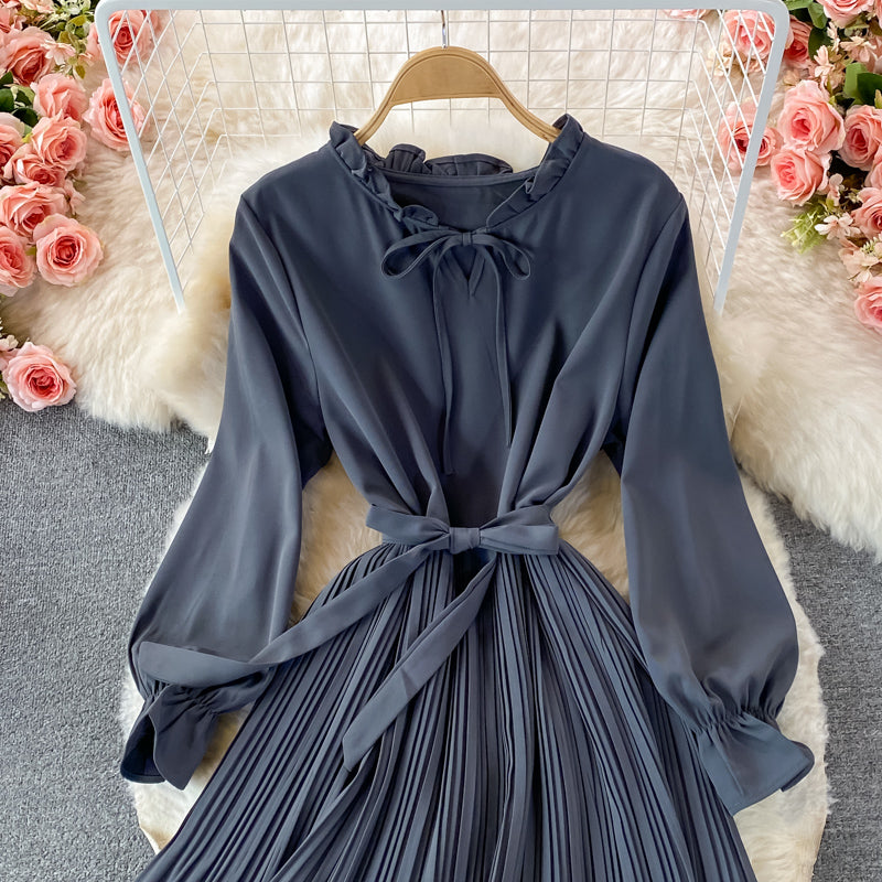 Cute A Line Short Dress Long Sleeve Fashion Dress  10806