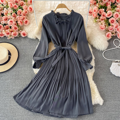 Cute A Line Short Dress Long Sleeve Fashion Dress  10806