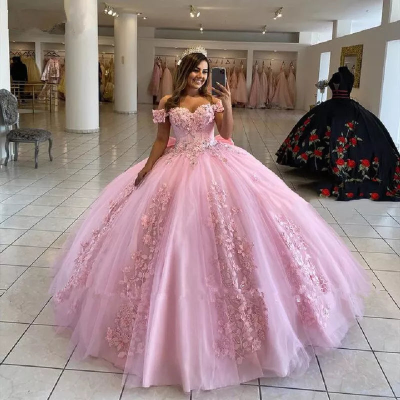 Blue gorgeous exquisite floral applique strapless long prom dress evening gown quinceanera dress sweet 16 years old dress gh930