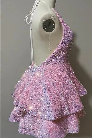 Sexy 17th Birthday Dresses Short Pink Homecoming Dress Birthday Outfits