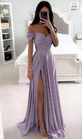 Elegant Long Wedding Guest Dress Classy Formal Dresses with Slit