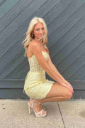 Lace Tight Short Hoco Dresses Corset Mini Dress Formal